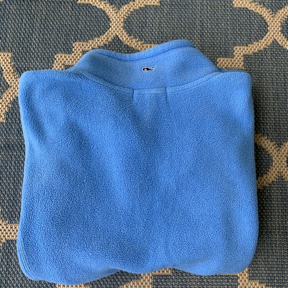 Vineyard Vines blue and pink fleece pullover. - Picture 6 of 7